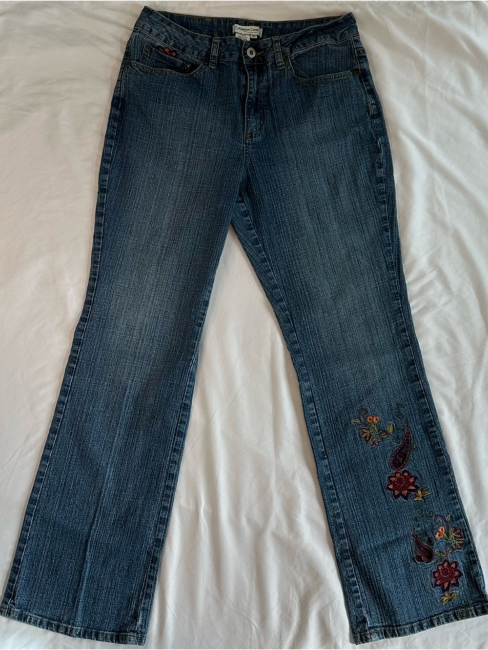Coldwater Creek Jeans with Floral Embroidery
